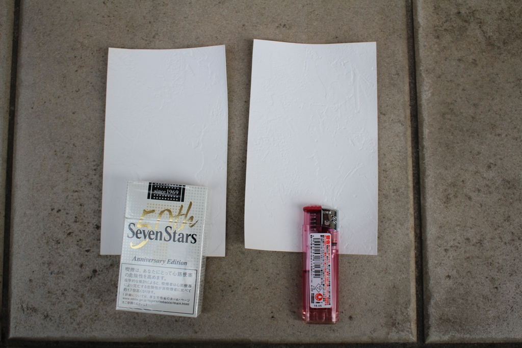 実験 タバコのヤニ汚れ クロス 壁紙がどの程度汚れるか実験してみ